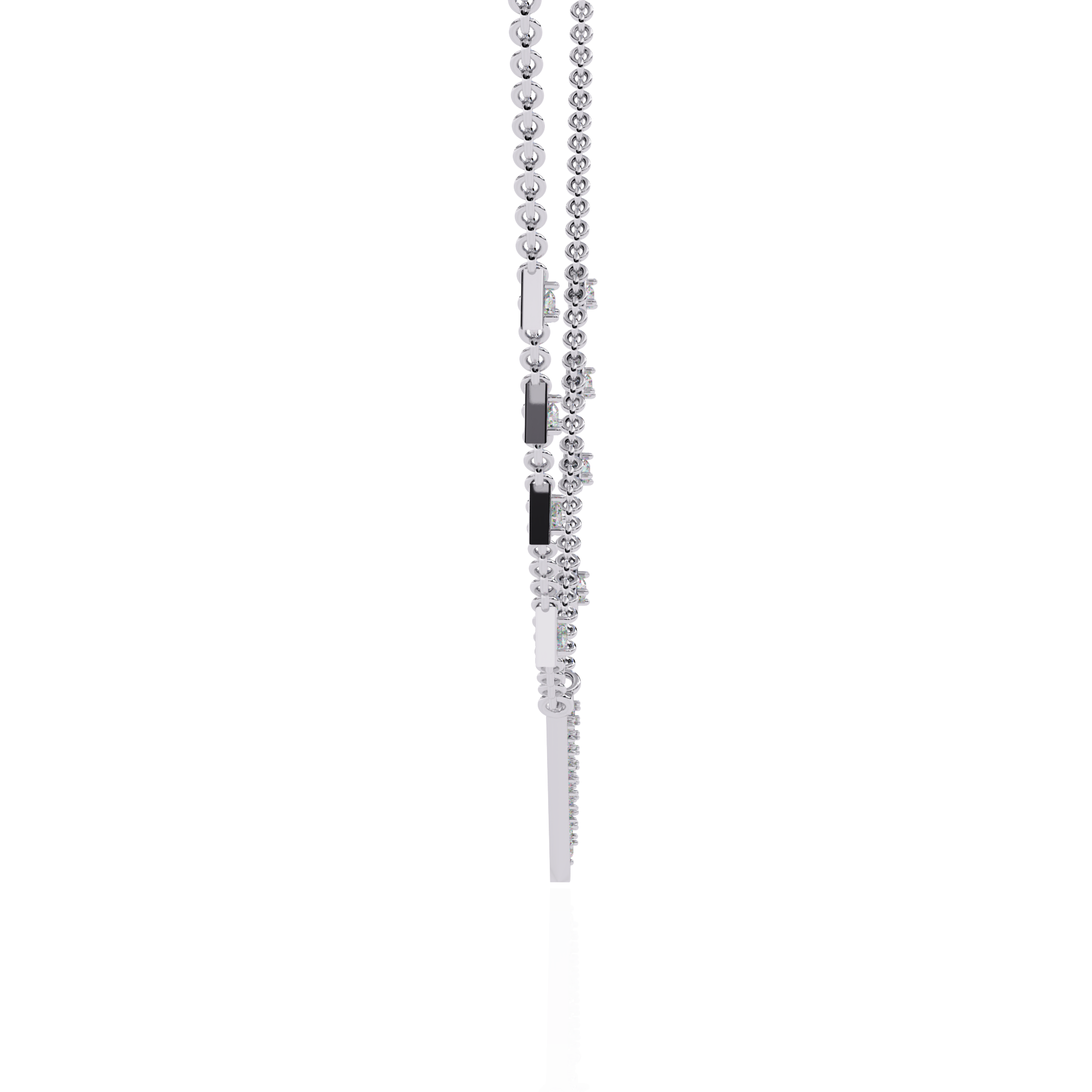 Solitairekart 0.34ct Inverted Natural Diamond Triangle Necklace-HI Color, VS-SI Clarity